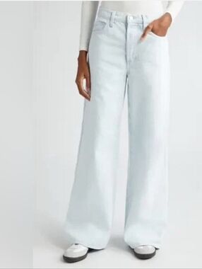 Favorite Daughter The Ollie Ultimate Baggy Wide Leg Jeans Blue Bird NWT Size 25